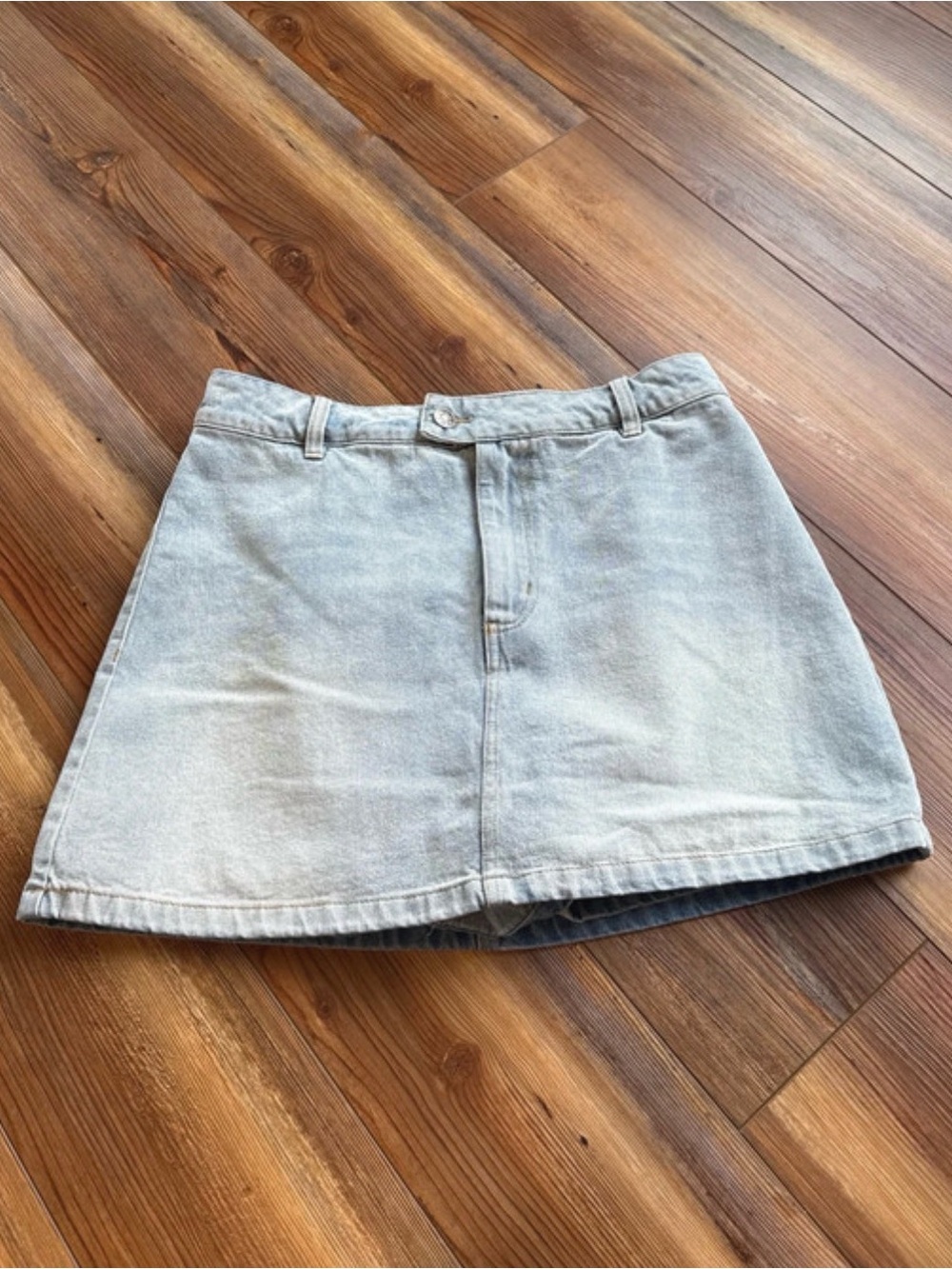 Light Wash Denim Skort
